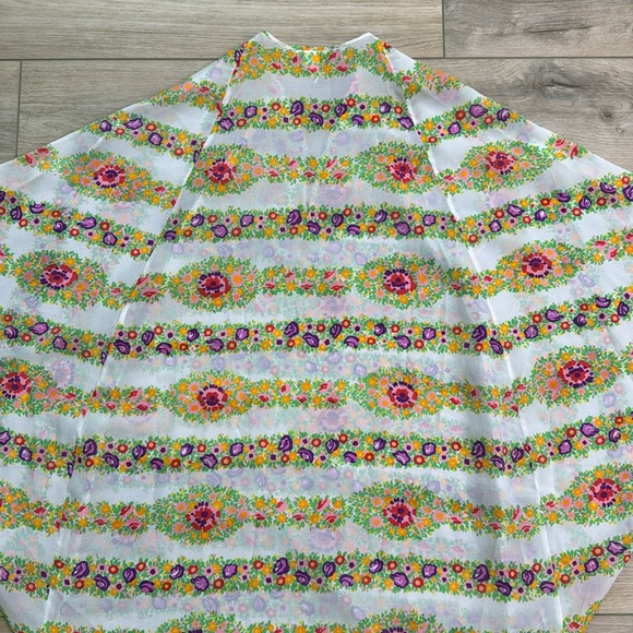 Vintage 70s Kaftan Lord & Taylor Maxi Dress Coverup Mumu Hippie‎ Flower Child - Picture 9 of 16